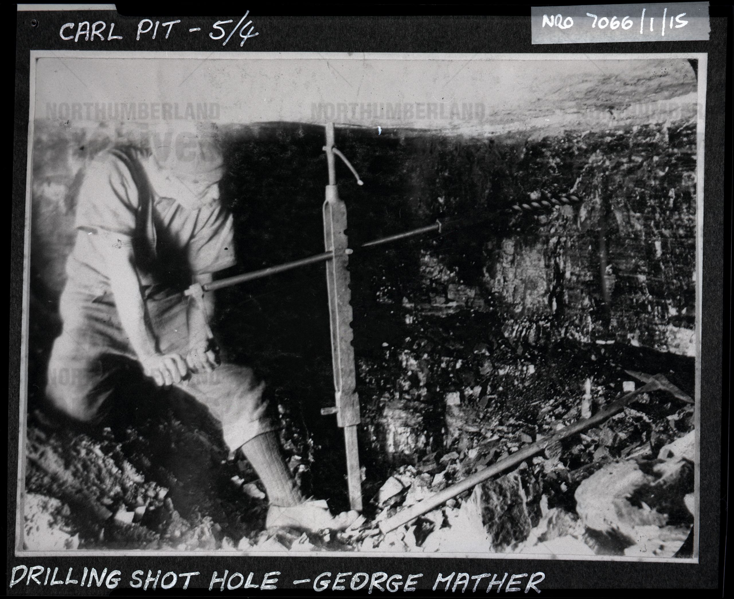 Photographic transparency of Ashington Colliery, Carl Pit, 5/4 Seam ...